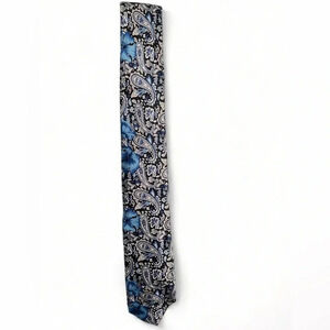 Paisley  Silk Tie - Blue and Black